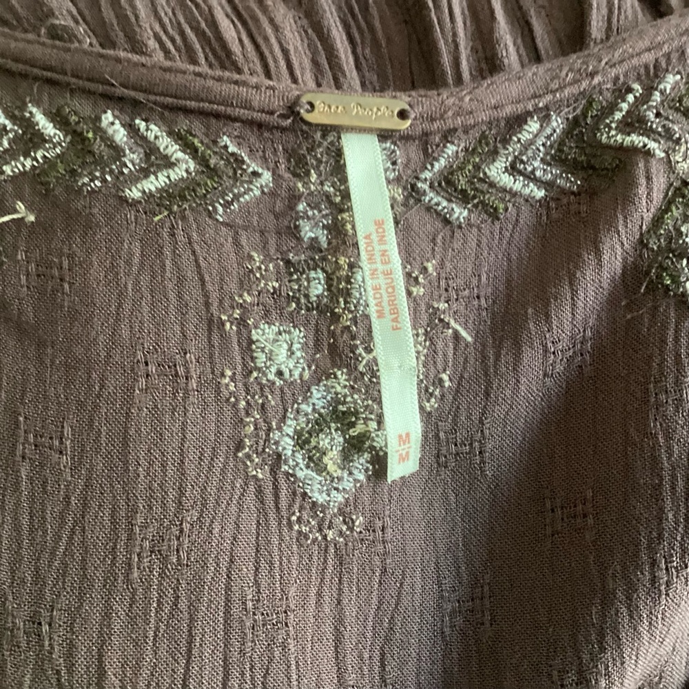 Free People Tunic Dress Embroidered M - Picture 7 of 7